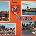 Carte postale rétro sur Calais