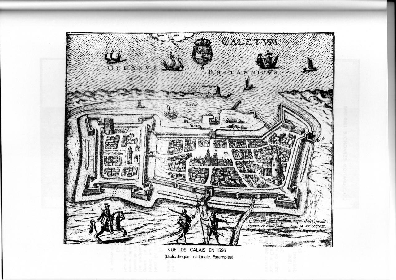 Vue de Calais en 1596