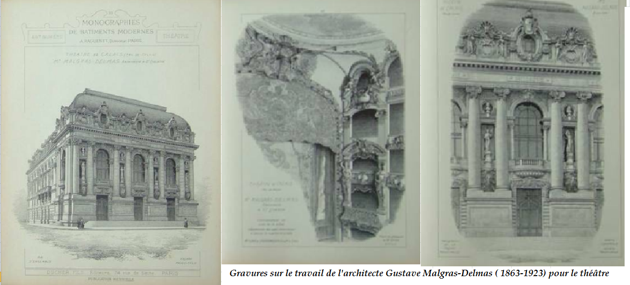 Travail de l'architecte Gustave Malgras- Delmas
