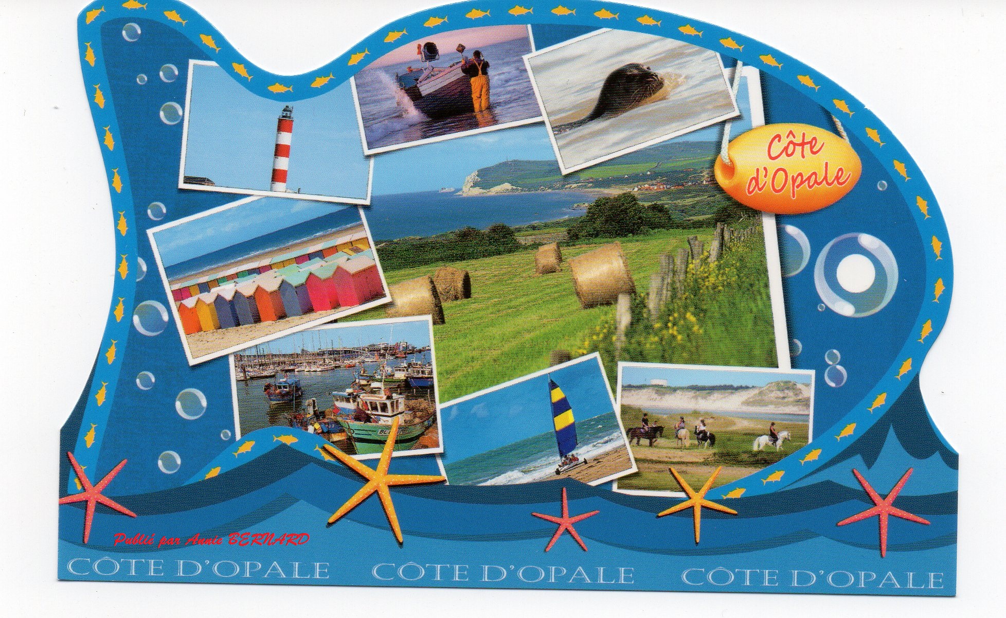 Carte postale sur la côte d'Opale