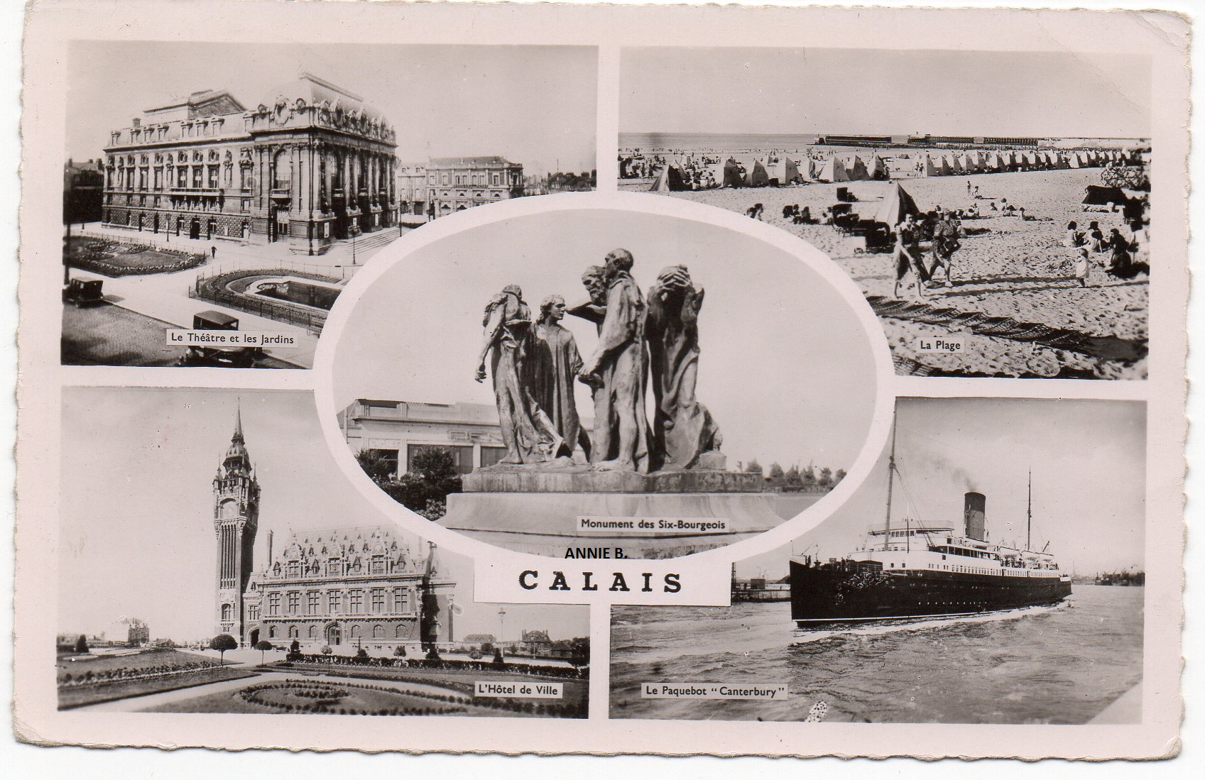 Carte postale ancienne avec Les Six Bourgeois de Calais