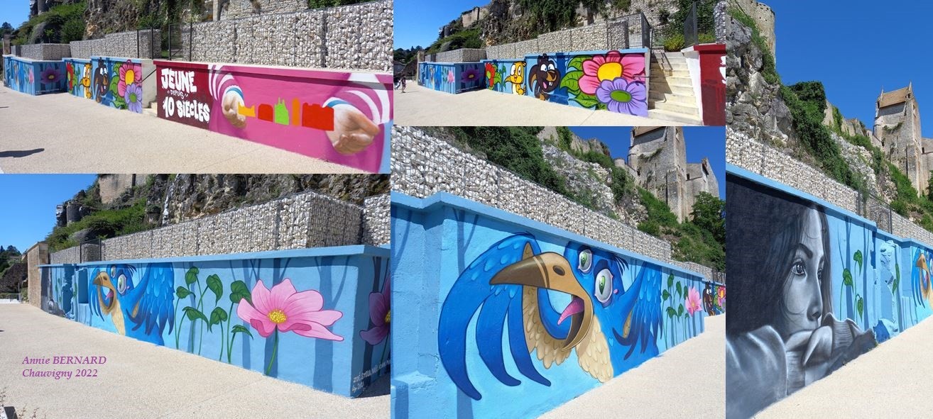 Street art à Chauvigny, dans la Vienne en 2022