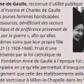 Créée en 1945, fondation Anne De Gaulle