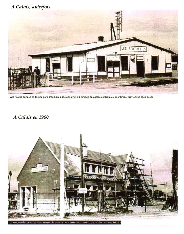 Gare des Fontinettes de Calais dans le passé