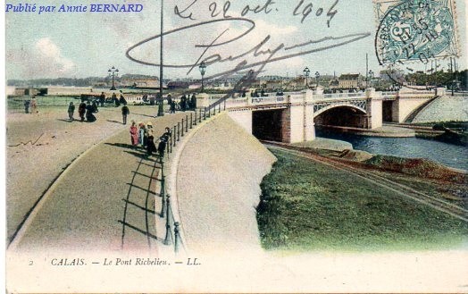 L' entrée du pont Richelieu de Calais, dans une autre époque