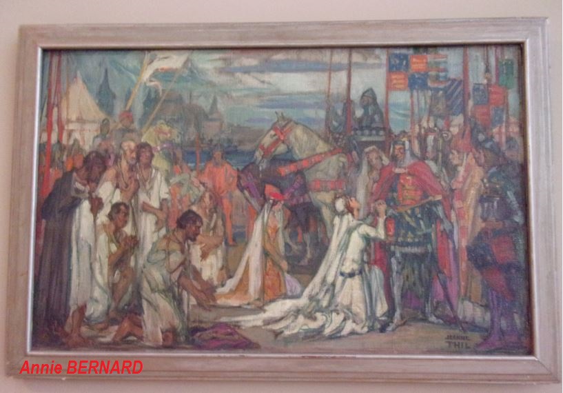 Une peinture avec les Six Bourgeois de Calais