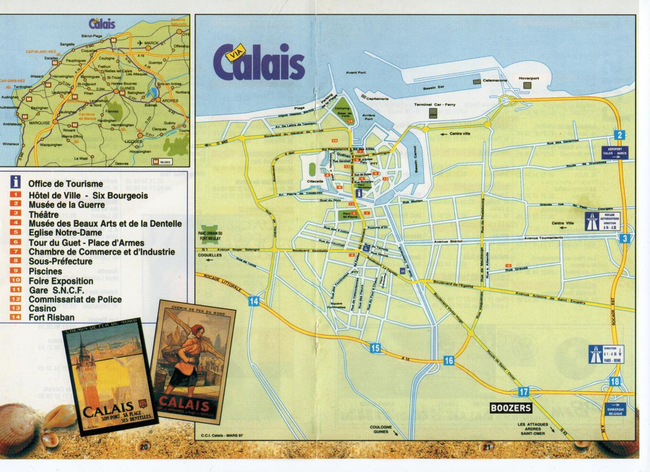 Plan de la ville de Calais