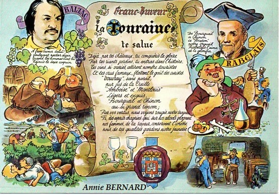 Carte postale sur la Touraine