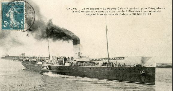 Le Pluviôse sombra le 26 mai 1910 après sa collision avec le Pas de Calais