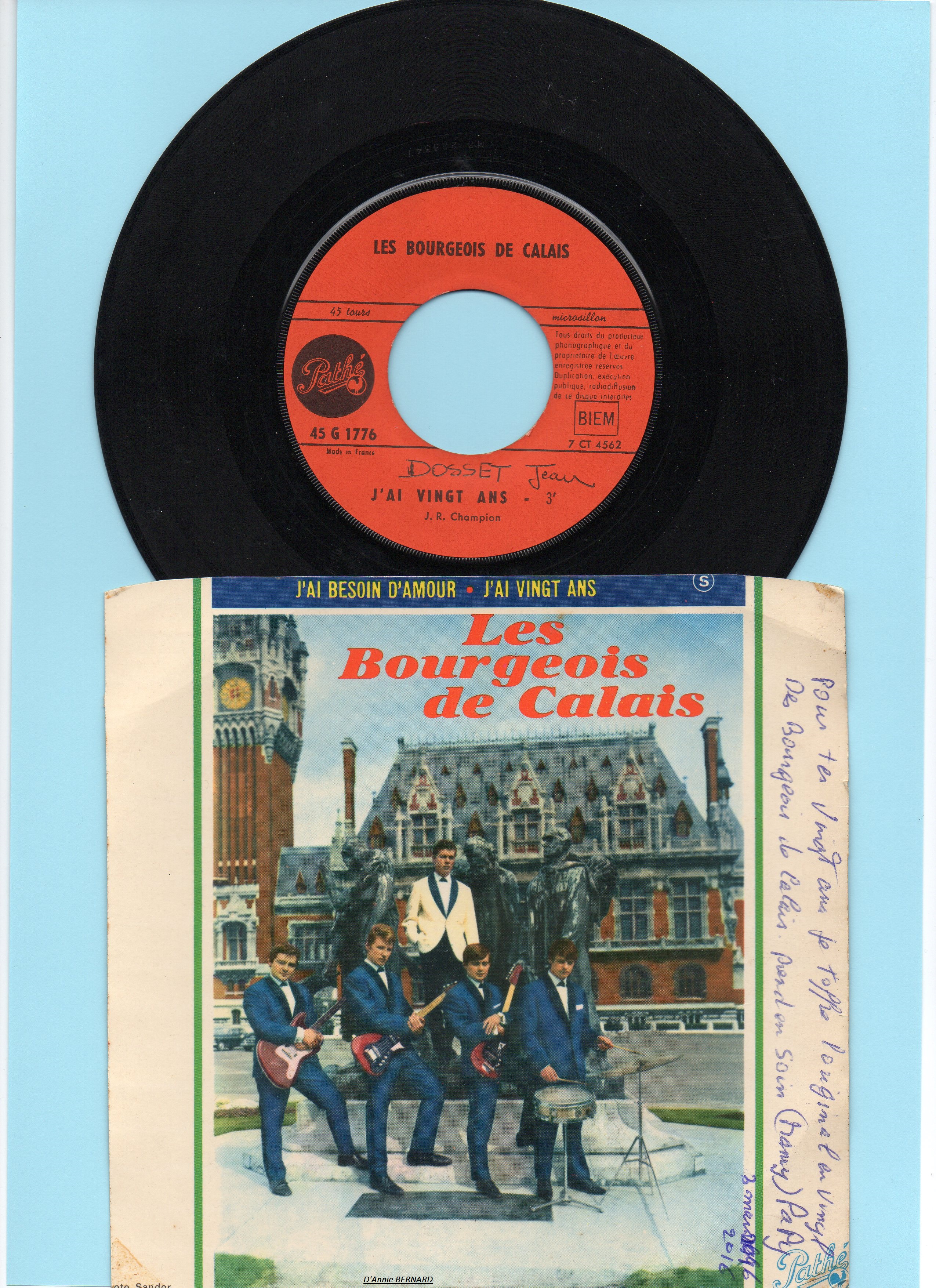 Groupe musical les Six Bourgeois de Calais en 1962