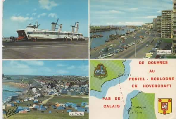 Hovercraft au départ de Boulogne sur mer