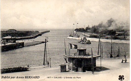 L' entrée du port de Calais dans le passé