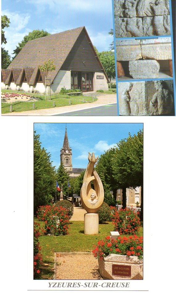 Deux cartes postales de Yzeures sur Creuse (37)